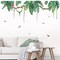 Palm Leaf Wall Stickers Tropical Leaves Green Plant Peel and Stick Wall Art (Green)